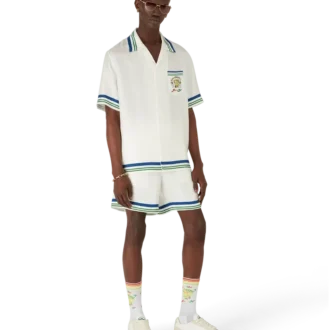 Camisa de sarga de seda de pantalón corto Tennis Mascot