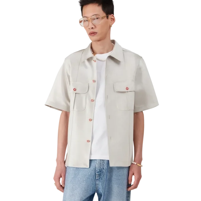 Camisa de satén Duchesse