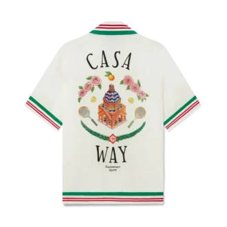 Camisa de seda con cuello de punto Casa Way