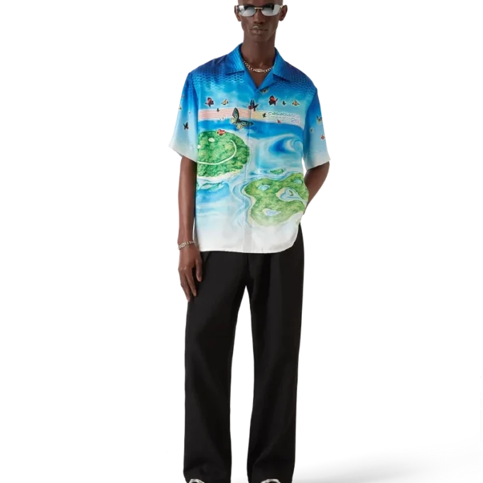 Camisa de seda de manga corta Beyond Destiny