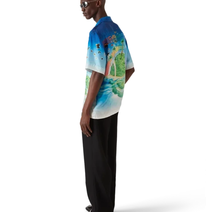 Camisa de seda de manga corta Beyond Destiny