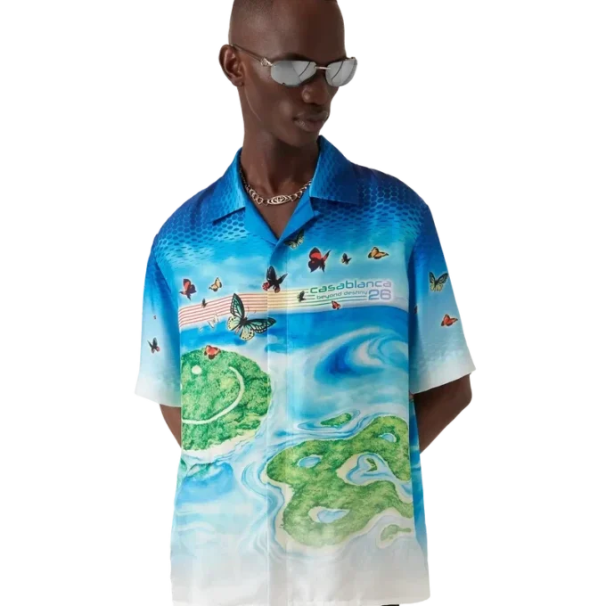 Camisa de seda de manga corta Beyond Destiny