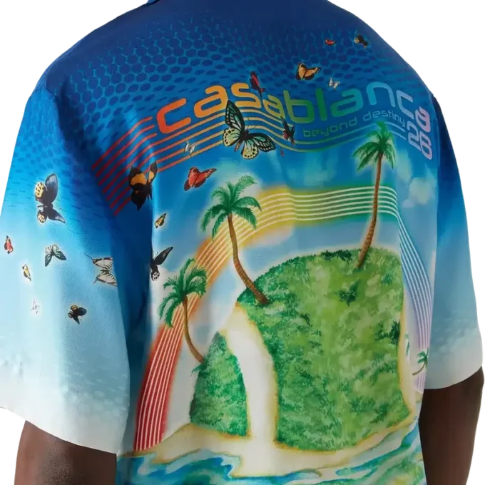 Camisa de seda de manga corta Beyond Destiny