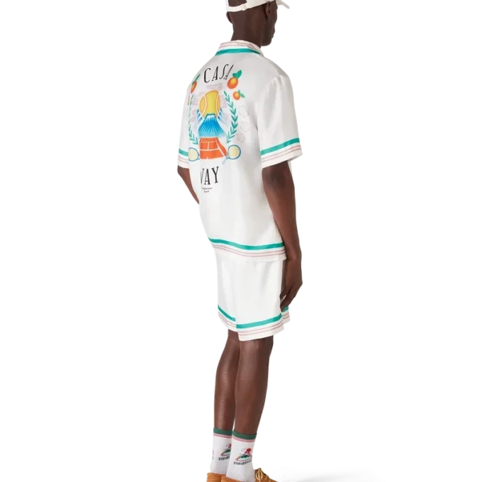 Camisa de seda de manga corta Casa Way