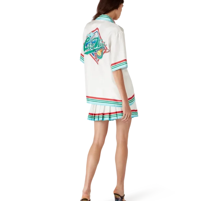 Camisa de seda de manga corta Casa Way World Series