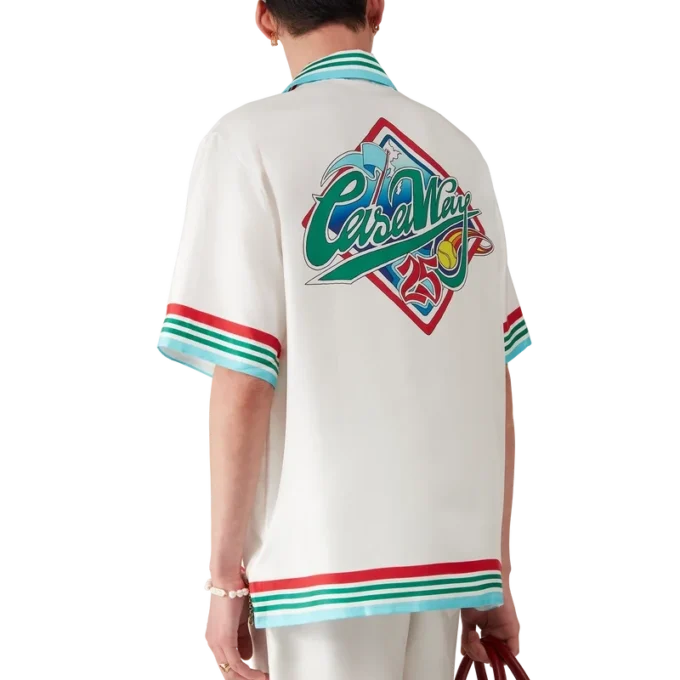 Camisa de seda de manga corta Casa Way World Series