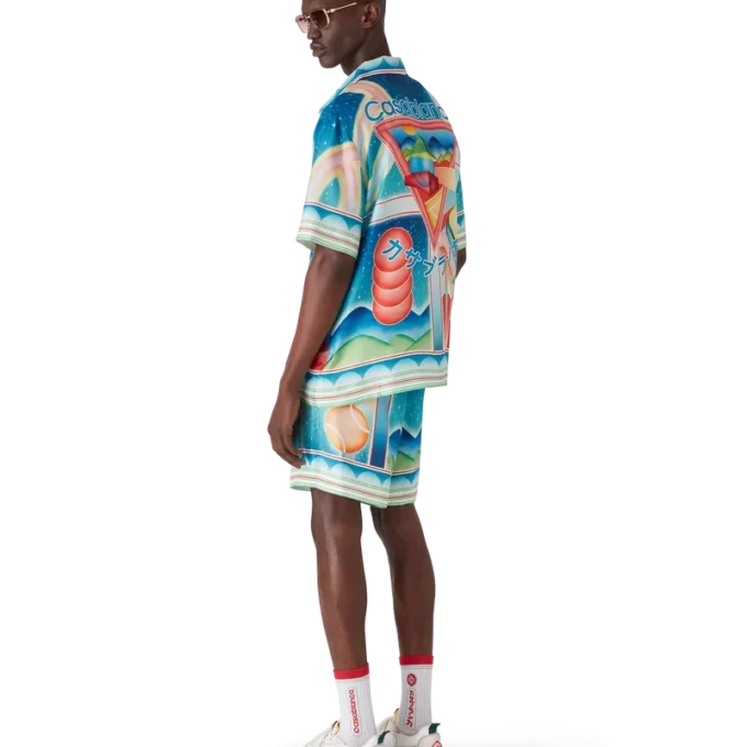 Camisa de seda de manga corta Galaxy Court