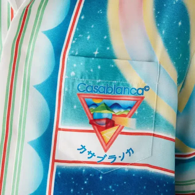 Camisa de seda de manga corta Galaxy Court