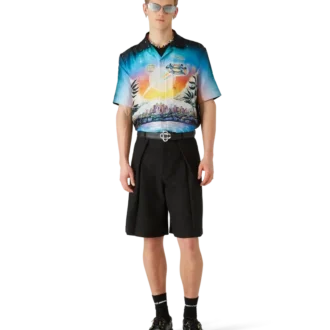 Camisa de seda de manga corta La Pramonition