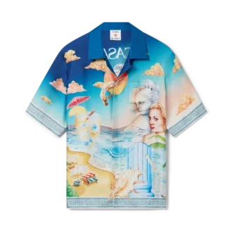 Camisa de seda de manga corta Le Plongeon