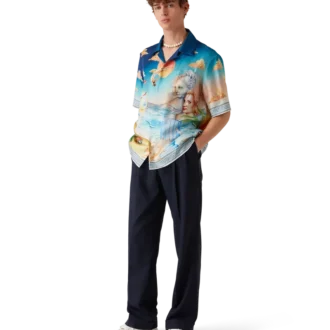 Camisa de seda de manga corta Le Plongeon