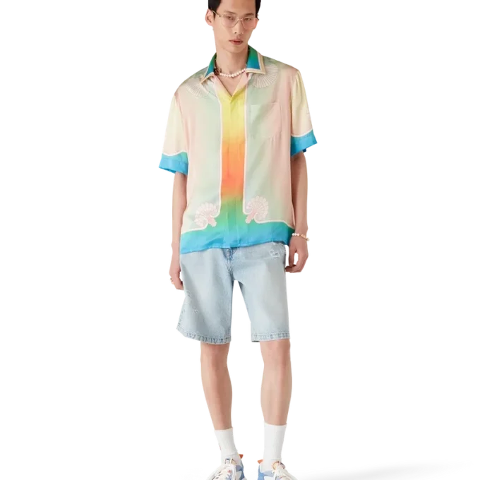 Camisa de seda de manga corta Lucid Dreams