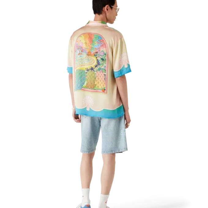 Camisa de seda de manga corta Lucid Dreams