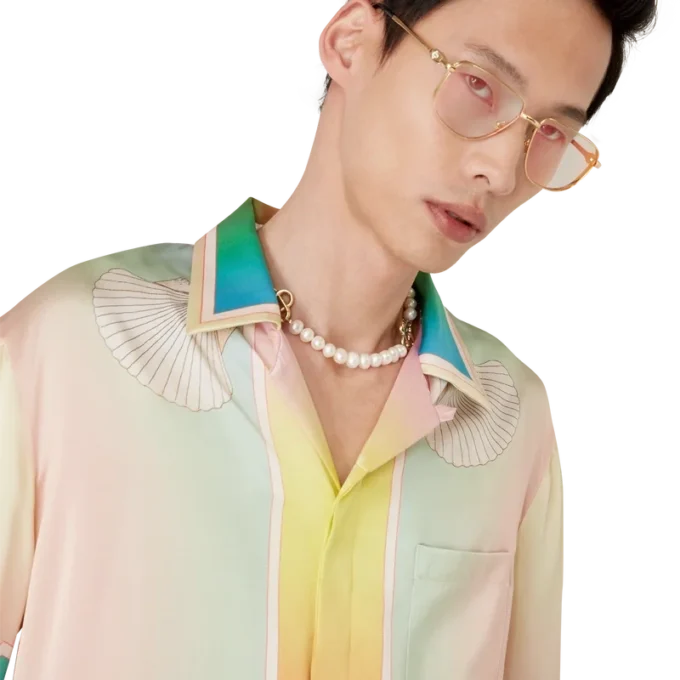 Camisa de seda de manga corta Lucid Dreams