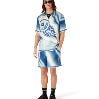 Camisa de seda de manga corta «The Art of the Serve»