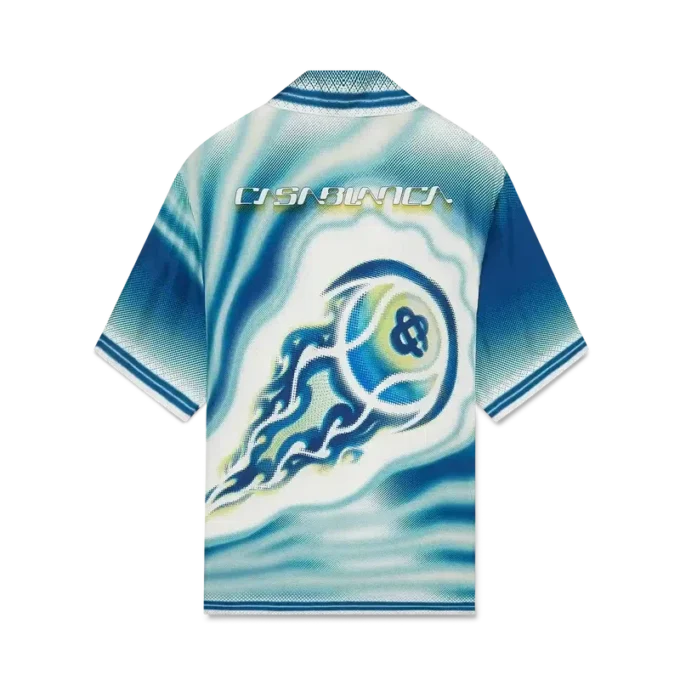 Camisa de seda de manga corta «The Art of the Serve»