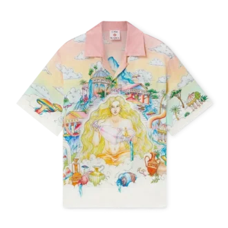 Camisa de seda de manga corta «The Road to Knowledge»