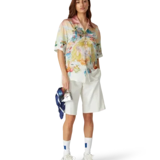 Camisa de seda de manga corta «The Road to Knowledge»