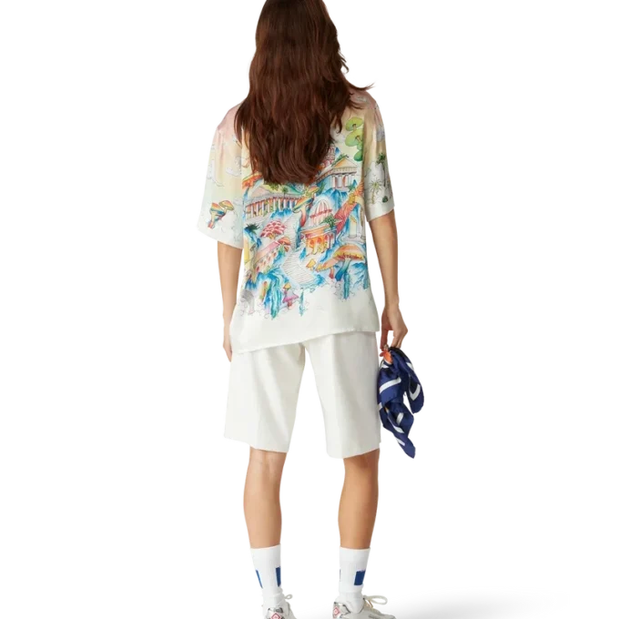 Camisa de seda de manga corta «The Road to Knowledge»