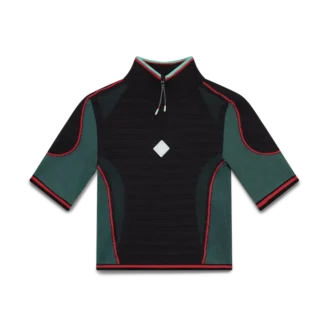 Camisa sin costuras con media cremallera