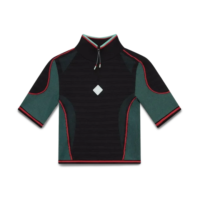 Camisa sin costuras con media cremallera