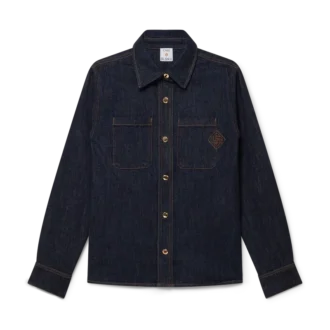 Camisa vaquera con logotipo bordado