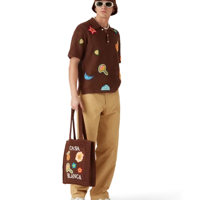 Camisas con motivos de ganchillo