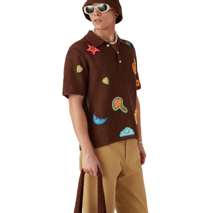 Camisas con motivos de ganchillo