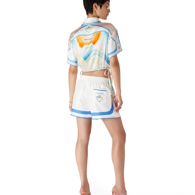 Camisas cortas de seda Fuji Dream