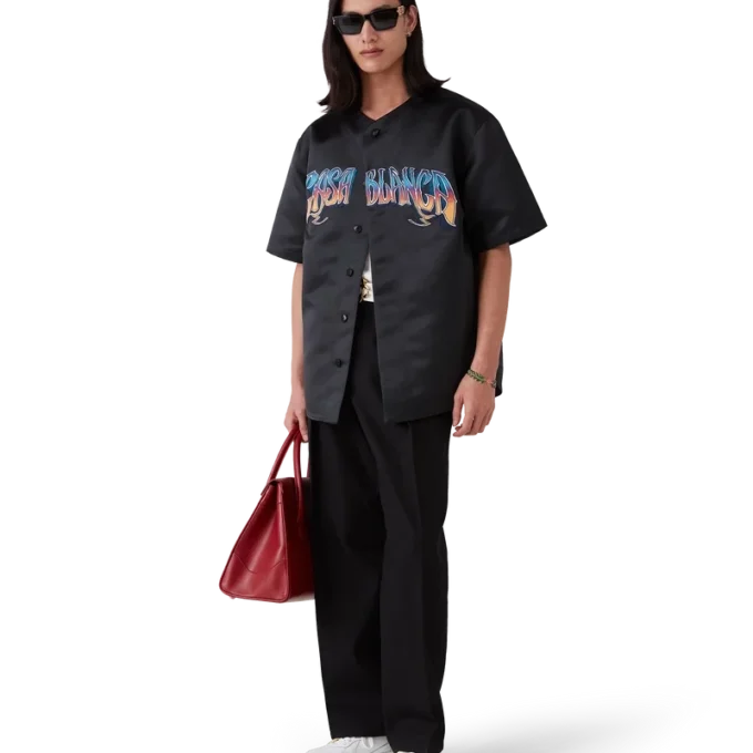 Camisas de béisbol góticas de manga corta