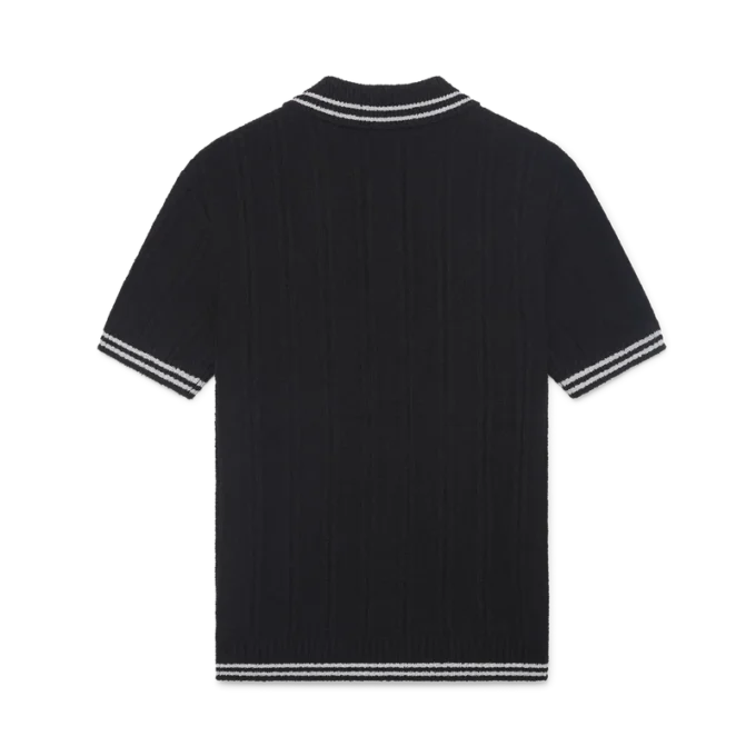 Camisas de bouclé con ribete plateado