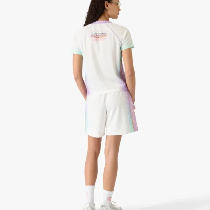 Camisas de fútbol de malla de pantalones cortos con degradado de cristal