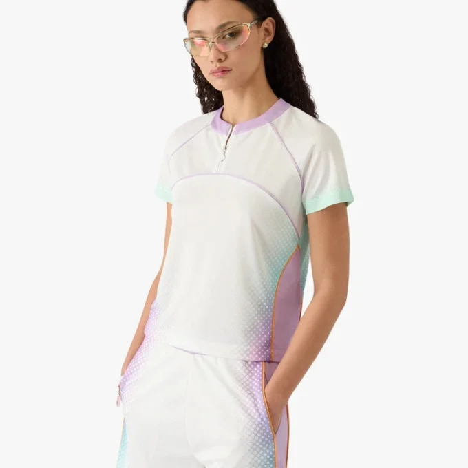 Camisas de fútbol de malla de pantalones cortos con degradado de cristal