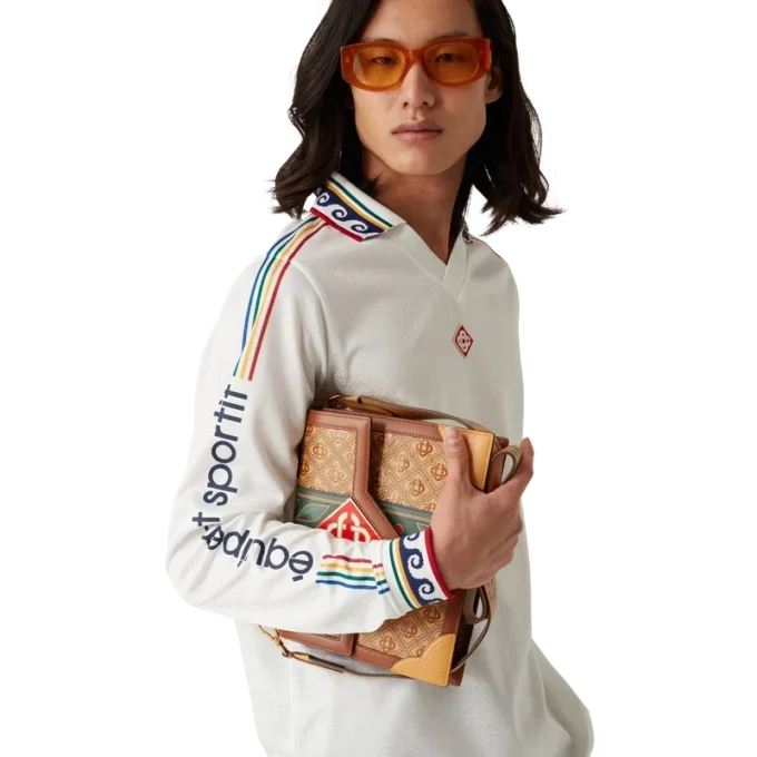 Camisas de fútbol de manga larga con monograma Jacquard