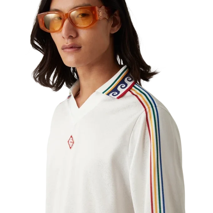 Camisas de fútbol de manga larga con monograma Jacquard