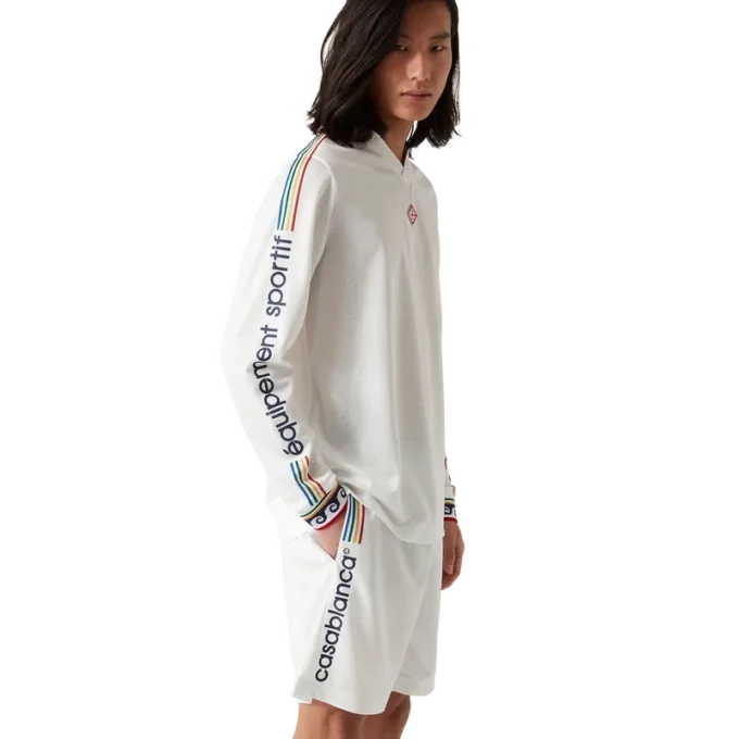 Camisas de fútbol de manga larga con monograma Jacquard