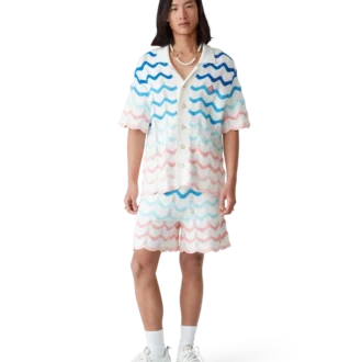 Camisas de ganchillo con onda degradada Camisas de ganchillo con onda degradada