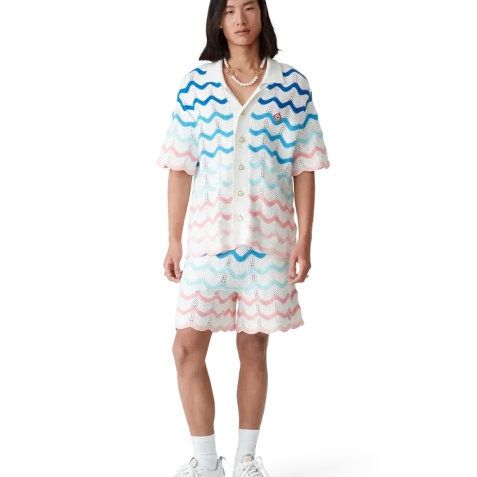 Camisas de ganchillo con onda degradada