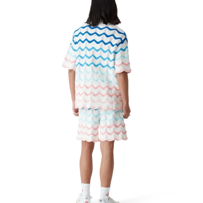 Camisas de ganchillo con onda degradada