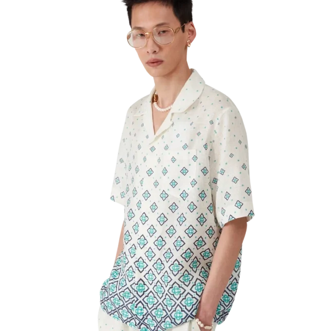 Camisas de lino con monograma degradado