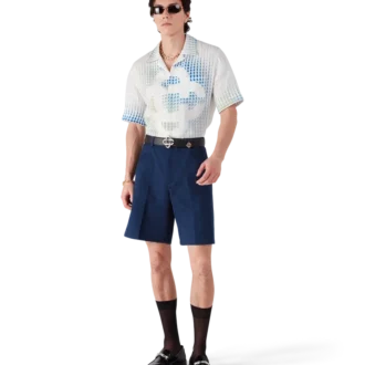 Camisas de lino de manga corta con lunares