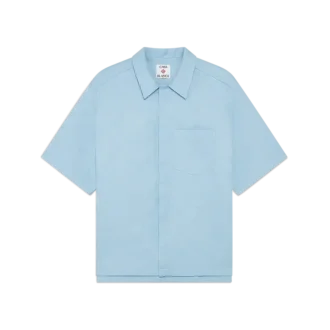 Camisas de manga corta con monograma azul claro