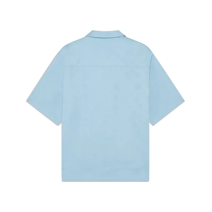 Camisas de manga corta con monograma azul claro