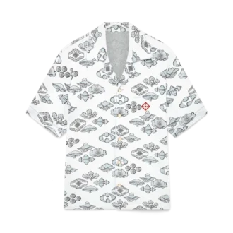 Camisas de manga corta con motivo jacquard