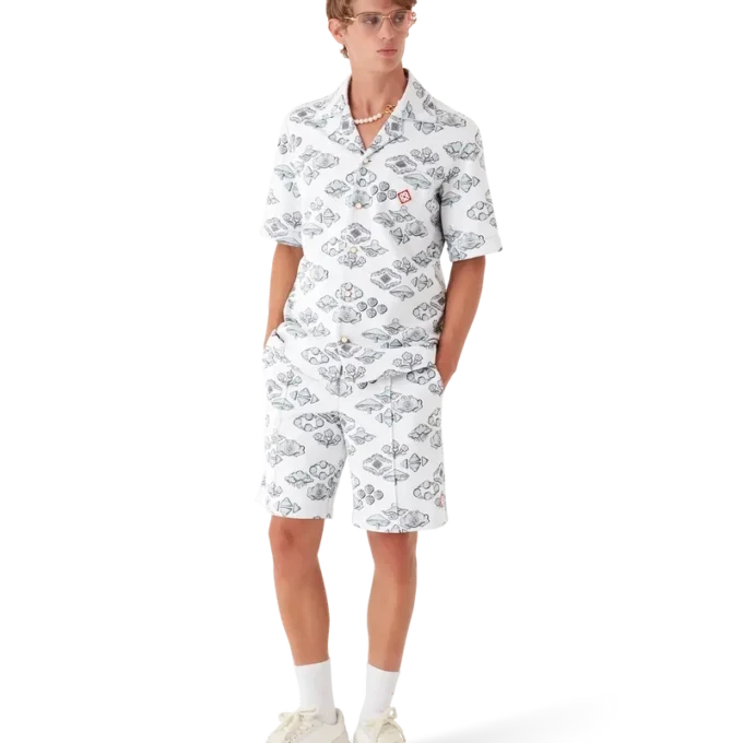 Camisas de manga corta con motivo jacquard