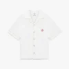 Camisas de manga corta de rizo blanco con Monogram