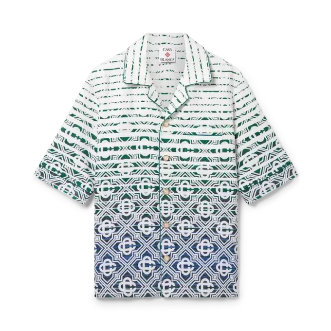 Camisas de manga corta de rizo con degradado Monogram