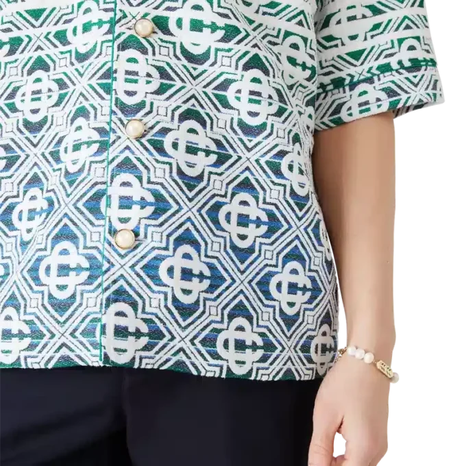 Camisas de manga corta de rizo con degradado Monogram