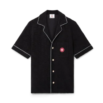 Camisas de manga corta de rizo con jacquard de monograma