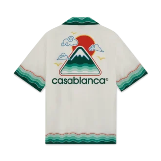 Camisa de seda de manga corta Montagne Ondulée en pantalón corto